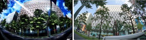 Buildings along Midosuji Boulevard